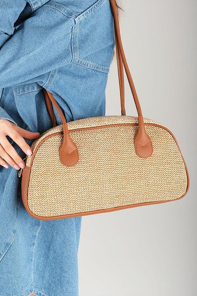 Mio Gusto Beige Tan Color Detailed Women's Shoulder Bag