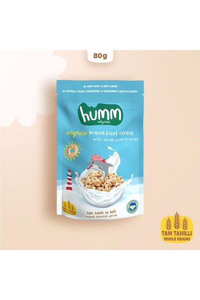 Skygo Humm Organic Whole Grain and Honey Breakfast Crisp 80 Gr