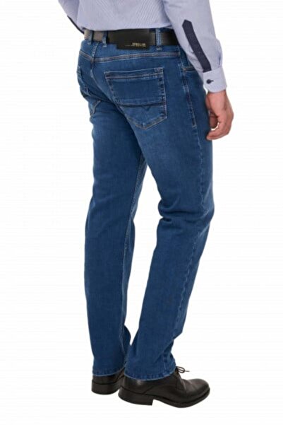 PİTBULL Men's Jeans with Faded Look, Pitbull, Blue