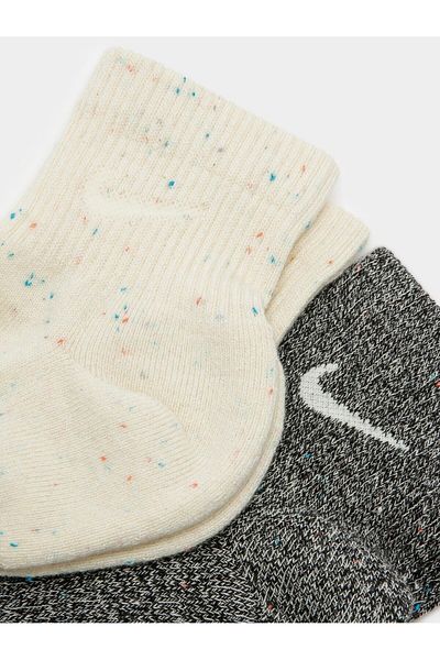 Nike Everyday Plus Cushioned Ankle Unisex Socks 2 Pr 2 Li Plus Cushioned Cotton Socks Gray Cream