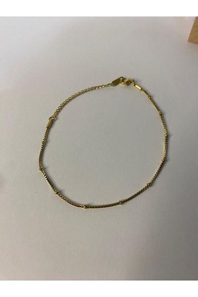stainless steell Minimal Dorika Model Gold Colored Anklet