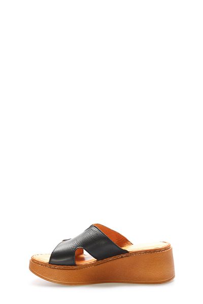 FAST STEP Papuci de damă din piele naturală cu toc pană 972ZA1260