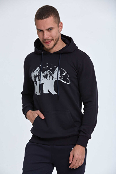 Voltaj Чоловічий світшот з капюшоном North, темно-синій