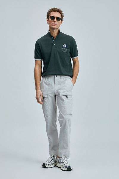 Lufian Sandor Smart Men's Polo T-Shirt Khaki