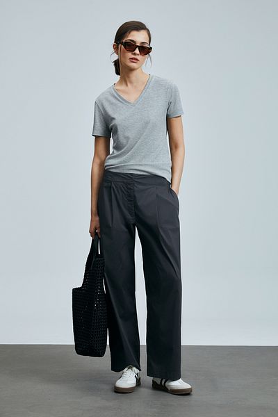 Lufian Safar Women's Cotton Trousers Gray