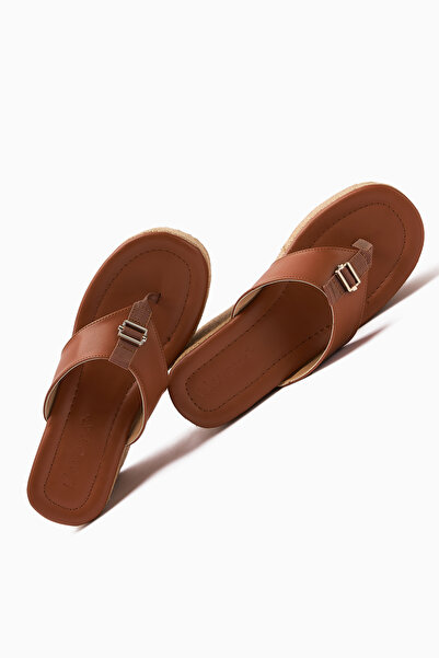 Limoya Tania Taba Flip-Flops Straw Sole Wedge Heeled Women's Slippers Opportunity Product