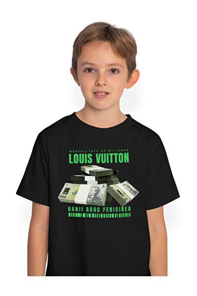 StoryGift Romania Tricou Copii Baieti _Louis Vuitton_ - Banii Aduc Fericirea ...