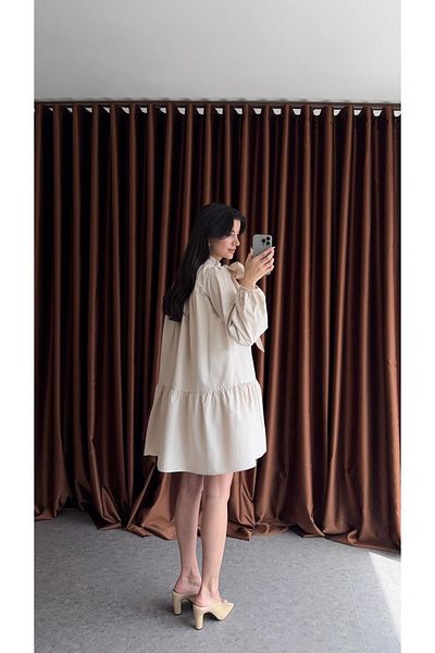 HAZELANNA Φόρεμα Poplin Cream