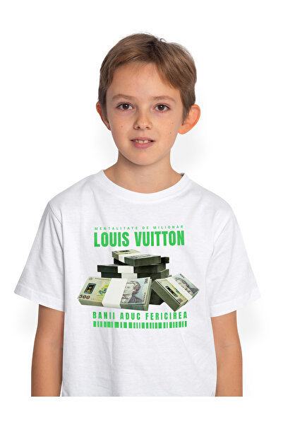 StoryGift Romania Tricou Copii Baieti _Louis Vuitton_ - Banii Aduc Fericirea ...