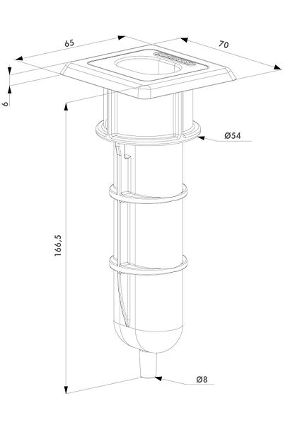 dekorafence Locinox Economic Stop Without Plate Floor Holder