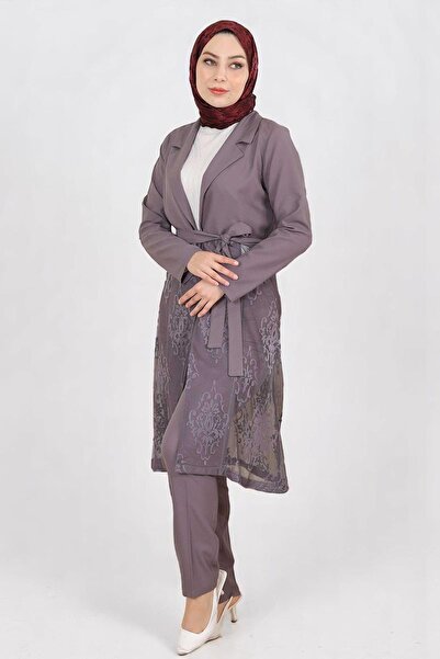 Missvalle Lace Suit Anthracite 9331