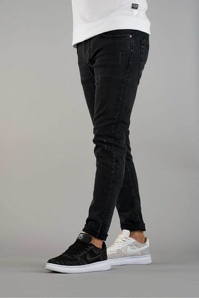 bombe Ανδρικό τζιν παντελόνι Anthracite Smoked Straight Slim Fit Slim Fit