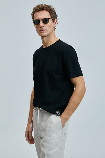 Lufian Junya Men's Basic T-Shirt Black