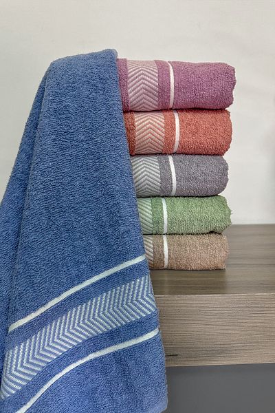 Evimemoda 6 Pieces Hand Face Towel Color Towel 50X90Cm