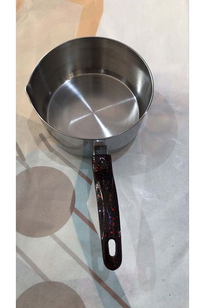 Doğuş Mutfak Stainless Steel Saucepan Milk Bowl and Sauce Bowl 16 cm with Wicker