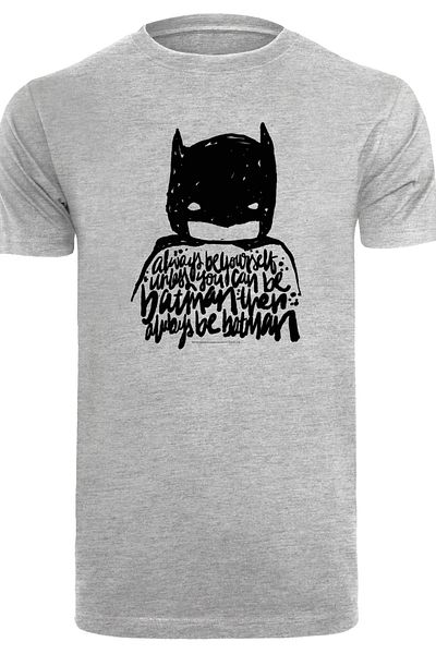 F4NT4STIC Herren Dc Comics Batman Always Be Yourself And Batman With T-shirt Round Neck