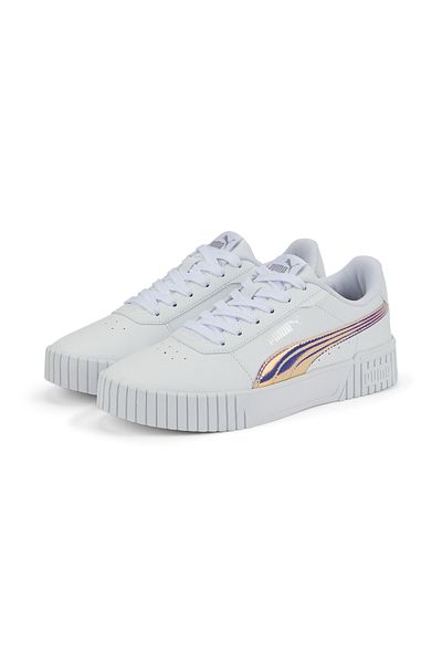 Puma Carina 2.0 Holo Jr. - Tenis alb pentru adolescenți
