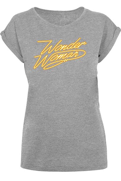 F4NT4STIC Damen DC Comics Wonder Woman 84 Neon with Ladies Extended Shoulder Tee