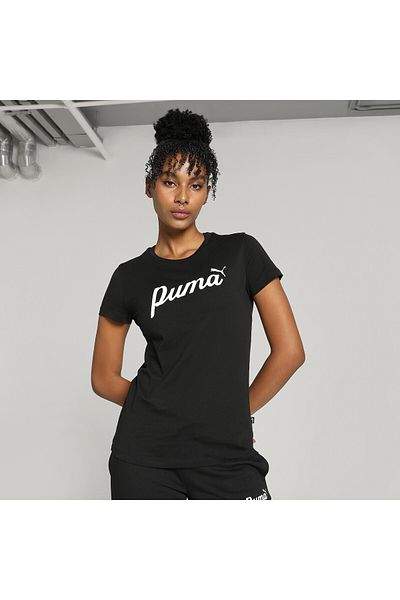 Puma Tricou cu script pentru femei Essentials