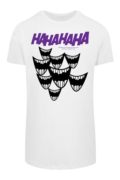 F4NT4STIC Herren Dc Comics Batman Joker Smile Breast Print With Shaped Long Tee