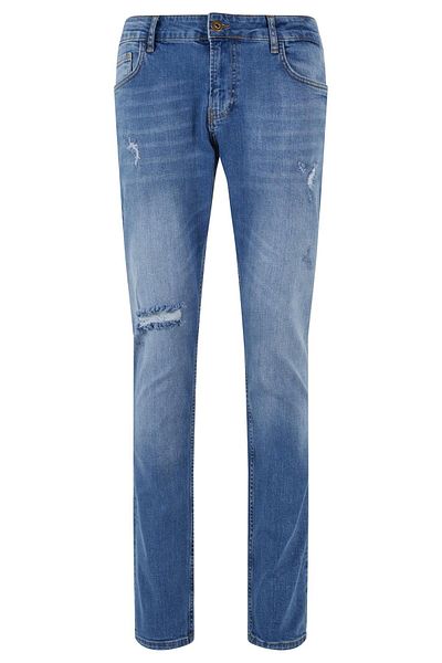 2Y Herren Destroyed Slim Fit Jeans