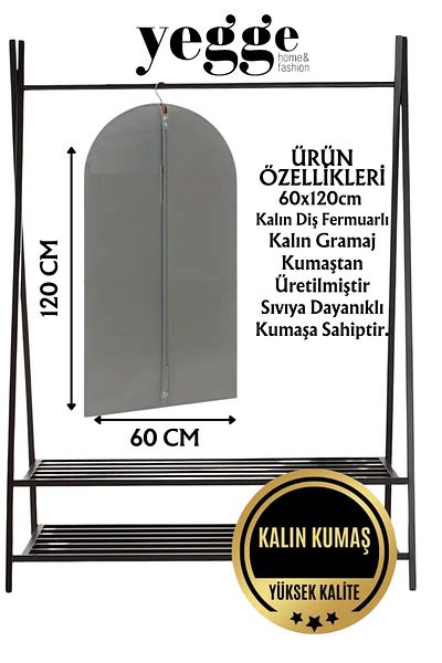 YEGGE Overcoat Coat Coats and Dress Evening Dress Cover Gamboç 60X120Cm Liquid Resistant Fabric Thick Zippered Sheath