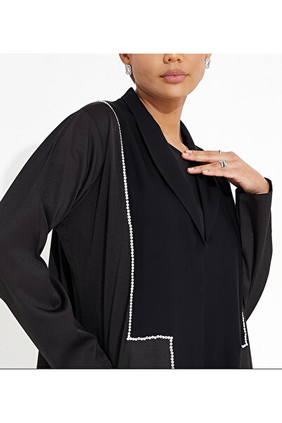 Rosette Abaya Black Jeans Abaya