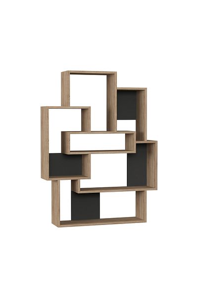 Mourah Home Barce Bookcase - Book shelf Cabinet 6 Tier - Multi Storage Bookshelf Rack