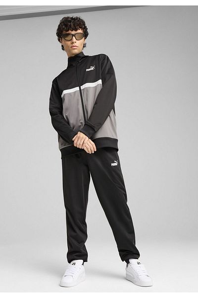 Puma Μεσαία πλεκτά κοστούμια - μακρυμάνικο, όρθιος γιακάς, εμπριμέ, πλαϊνή τσέπη, πλήρες φερμουάρ