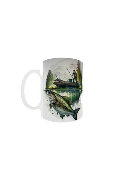 OEM Εξατομικευμένη λευκή κούπα για τους λάτρεις του ψαρέματος, INOVATIX®. 330ml