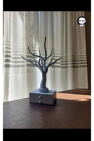Wuun Store Βάση κοσμημάτων με 2 συρτάρια / Organizer κοσμημάτων Λευκό