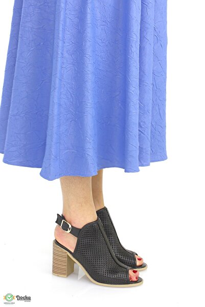 Mammamia Kadın Hakiki Deri Kalın Topuklu Yazlık Ayakkabı M26YS2645