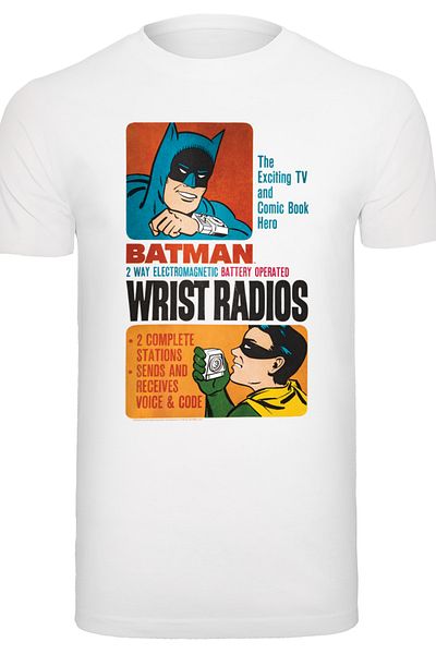 F4NT4STIC Herren Dc Comics Batman Tv Series Wrist Radios With T-shirt Round Neck