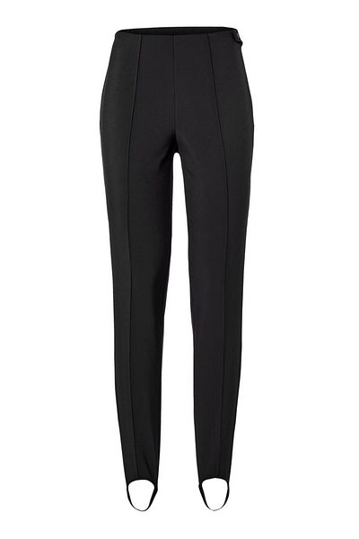 Tchibo Women Regular Fit Solid Straight Leg Pants, Black