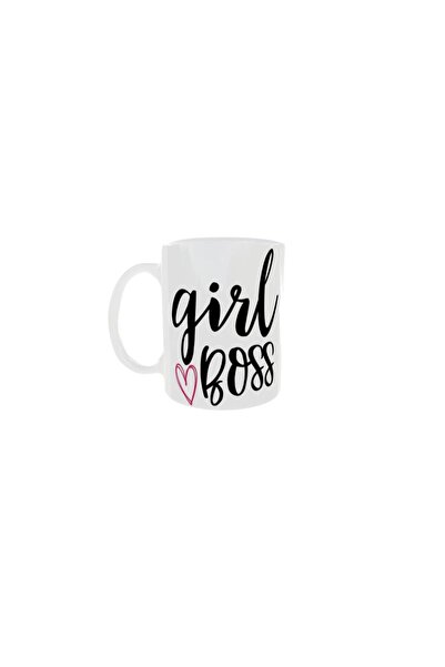 OEM Εξατομικευμένη λευκή κούπα Girl Boss, INOVATIX®. 330 ml