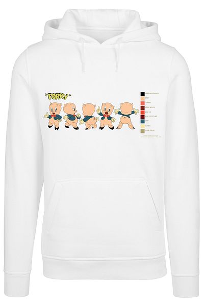 F4NT4STIC Herren Looney Tunes Porky Pig Colour Code With Heavy Hoody
