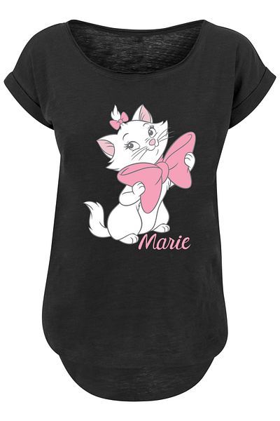 F4NT4STIC Damen Disney Aristocats Marie Bow mit Ladies Long Slub Tee