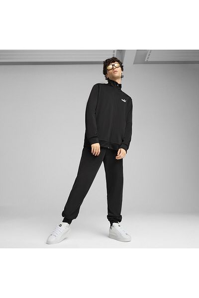 Puma Stredne veľké pletené obleky – s dlhým rukávom, stojaté rukávy, celý zips, bočné vrecko Regular Fit