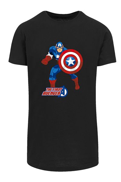 F4NT4STIC Herren Marvel Avengers Captain America The First Avenger Color With Shaped Long Tee