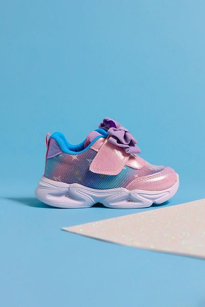 Limoya Feliz Powder Bow Detailed Velcro Fastener Baby Sneakers