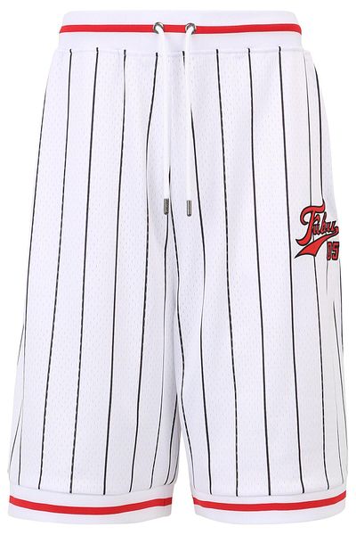 FUBU Herren Fm231-006-1 Varsity Pinstriped Mesh Shorts