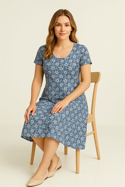 COTENCONCEPT Rochie de zi cu zi din bumbac pieptănat, fluidă, confortabilă