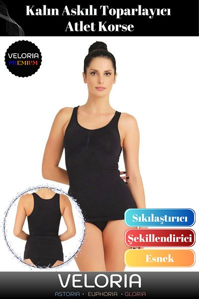 Veloria Premium Series 2 Size Slimming Tightening Firming Thick Strap Flexible Women's Athlete Corset