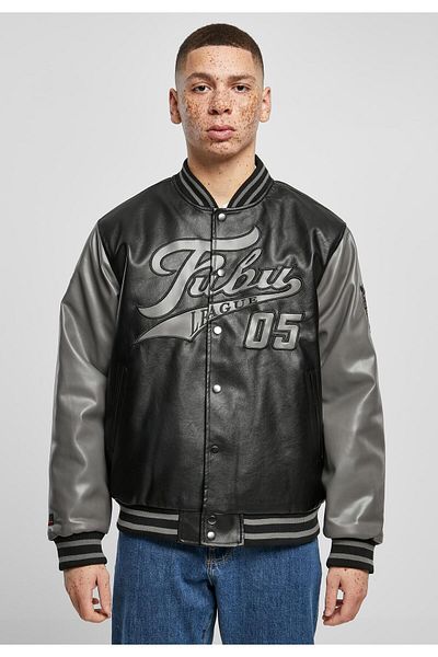 FUBU Herren Fm231-024-1 Varsity Leather Jacket