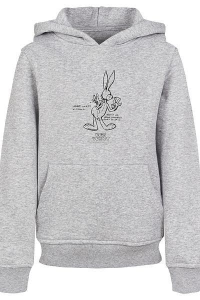 F4NT4STIC Kinder Looney Tunes Bugs Bunny White Belly-WHT with Basic Kids Hoody
