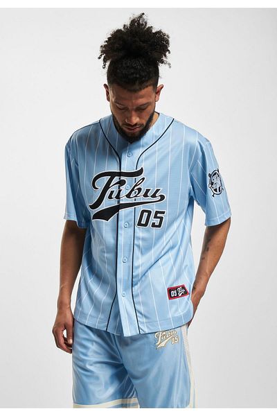 FUBU Herren FM232-003-3 Varsity Pinstripe Baseball Jersey