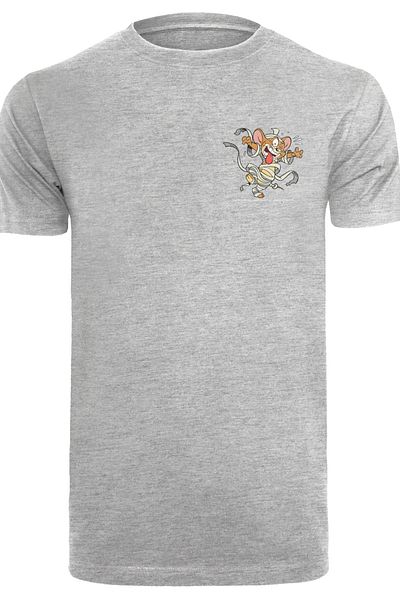 F4NT4STIC Herren Tom und Jerry Faux Pocket Mummy Jerry und Tom und Jerry mit Rundhalsausschnitt T-Shirt