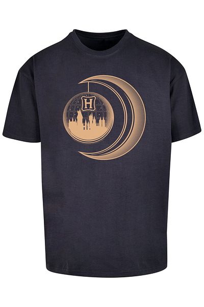 F4NT4STIC Herren Harry Potter Hogwarts Moon With Heavy Oversize Tee
