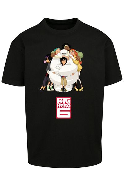 F4NT4STIC Herren Disney Big Hero 6 Baymax Hug -WHT Ağır Büyük Boy Tişört