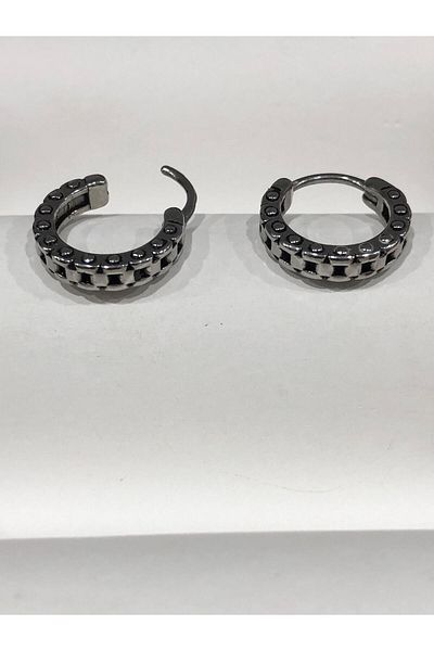 Bijutek Stainless Steel Men's Steel Patterned and Dangle Earrings